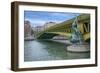 Pont Mirabeau Spans The Seine River-Cora Niele-Framed Premium Giclee Print