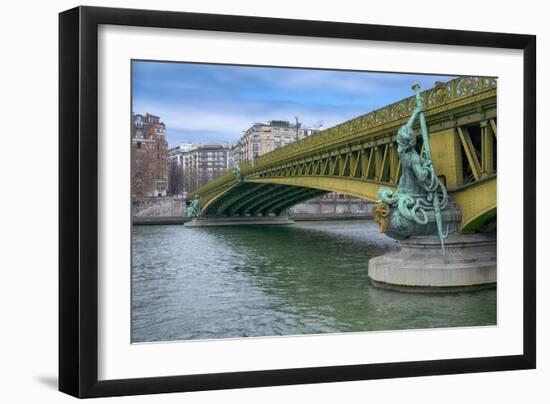 Pont Mirabeau Spans The Seine River-Cora Niele-Framed Premium Giclee Print