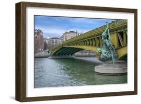 Pont Mirabeau Spans The Seine River-Cora Niele-Framed Giclee Print