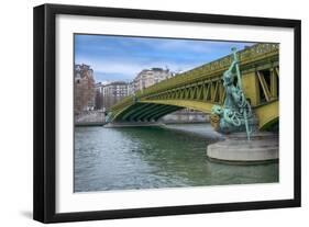 Pont Mirabeau Spans The Seine River-Cora Niele-Framed Giclee Print