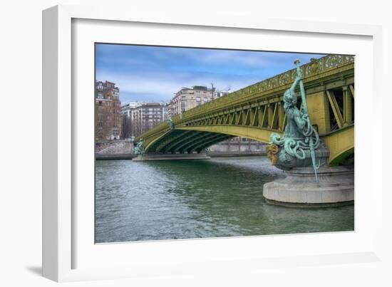 Pont Mirabeau Spans The Seine River-Cora Niele-Framed Giclee Print