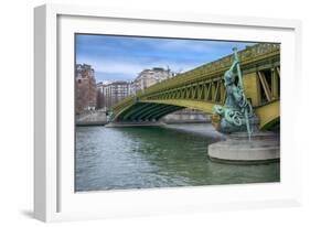 Pont Mirabeau Spans The Seine River-Cora Niele-Framed Giclee Print