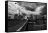 Pont Mirabeau Storm-Sebastien Lory-Framed Stretched Canvas