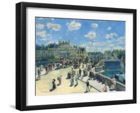 Pont-Neuf, 1872-Pierre-Auguste Renoir-Framed Art Print