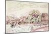 Pont Neuf, 1927 (W/C on Paper)-Paul Signac-Mounted Giclee Print