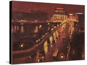 Pont Neuf at Night, Paris, 1935-39-Marquet Parigi-Stretched Canvas