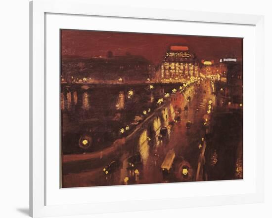 Pont Neuf at Night, Paris, 1935-39-Marquet Parigi-Framed Giclee Print