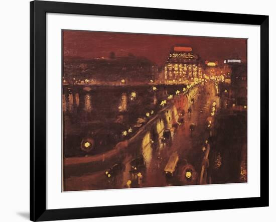 Pont Neuf at Night, Paris, 1935-39-Marquet Parigi-Framed Giclee Print