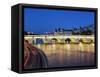 Pont Neuf at twilight-Rudy Sulgan-Framed Stretched Canvas