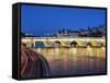 Pont Neuf at twilight-Rudy Sulgan-Framed Stretched Canvas