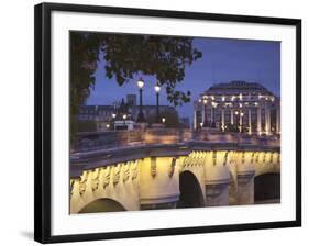 Pont Neuf Bridge and Samaritaine Department Store, Paris, France-Walter Bibikow-Framed Photographic Print
