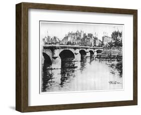 Pont Neuf, C1870-1930-Eugene Bejot-Framed Giclee Print