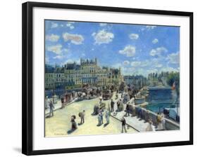 Pont Neuf, Paris by Pierre-Auguste Renoir-null-Framed Giclee Print