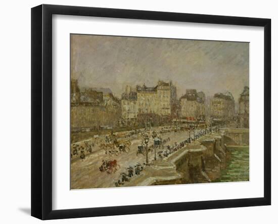 Pont-Neuf, Paris, Snow, Second Series, 1902-Camille Pissarro-Framed Giclee Print