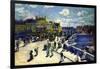 Pont-Neuf-Pierre-Auguste Renoir-Framed Art Print