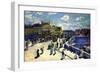 Pont-Neuf-Pierre-Auguste Renoir-Framed Art Print