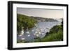 Pont Pill, Polruan and the Fowey Estuary from Hall Walk Near Bodinnick, Cornwall, England. Summer-Adam Burton-Framed Photographic Print