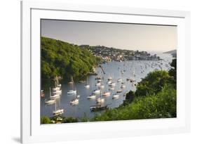 Pont Pill, Polruan and the Fowey Estuary from Hall Walk Near Bodinnick, Cornwall, England. Summer-Adam Burton-Framed Photographic Print