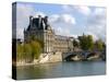 Pont Royal and the Louvre Museum, Paris, France-Lisa S. Engelbrecht-Stretched Canvas