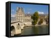 Pont Royal and the Louvre Museum, Paris, France-Lisa S. Engelbrecht-Framed Stretched Canvas