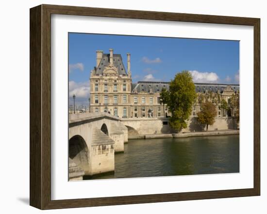 Pont Royal and the Louvre Museum, Paris, France-Lisa S. Engelbrecht-Framed Premium Photographic Print