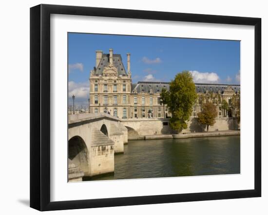 Pont Royal and the Louvre Museum, Paris, France-Lisa S. Engelbrecht-Framed Premium Photographic Print