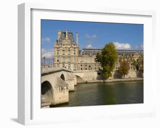 Pont Royal and the Louvre Museum, Paris, France-Lisa S. Engelbrecht-Framed Premium Photographic Print