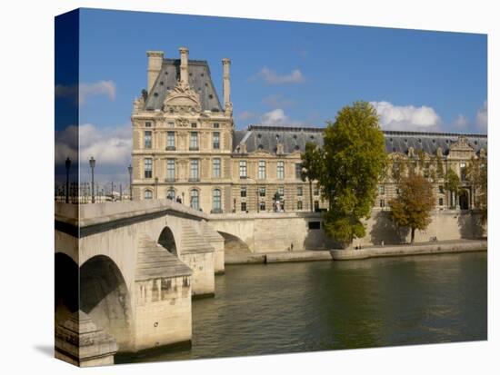 Pont Royal and the Louvre Museum, Paris, France-Lisa S. Engelbrecht-Stretched Canvas