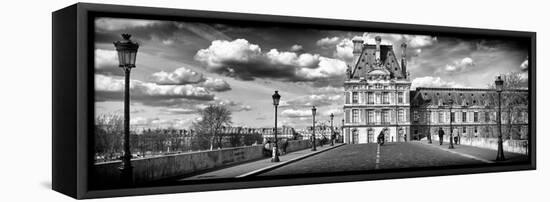 Pont Royal and the Louvre Museum - Paris - France-Philippe Hugonnard-Framed Stretched Canvas