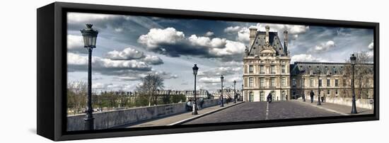 Pont Royal and the Louvre Museum - Paris - France-Philippe Hugonnard-Framed Stretched Canvas