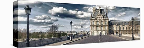 Pont Royal and the Louvre Museum - Paris - France-Philippe Hugonnard-Stretched Canvas