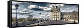 Pont Royal and the Louvre Museum - Paris - France-Philippe Hugonnard-Framed Stretched Canvas