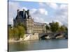 Pont Royal and the Louvre Museum, Paris, France-Lisa S. Engelbrecht-Stretched Canvas