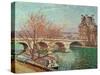 Pont Royal and the Pavillon de Flore, 1903.-Camille Pissarro-Stretched Canvas