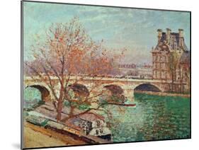 Pont Royal and the Pavillon de Flore, 1903.-Camille Pissarro-Mounted Giclee Print