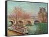 Pont Royal and the Pavillon de Flore, 1903.-Camille Pissarro-Framed Stretched Canvas
