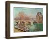 Pont Royal and the Pavillon de Flore, 1903.-Camille Pissarro-Framed Giclee Print