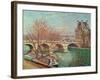 Pont Royal and the Pavillon De Flore, 1903-Camille Pissarro-Framed Giclee Print