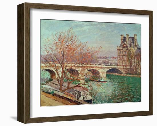 Pont Royal and the Pavillon De Flore, 1903-Camille Pissarro-Framed Giclee Print