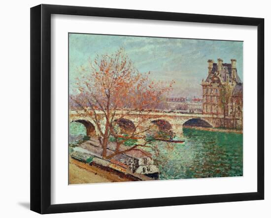 Pont Royal and the Pavillon De Flore, 1903-Camille Pissarro-Framed Giclee Print