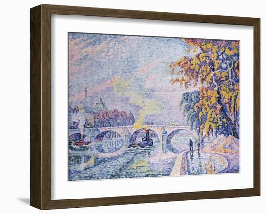 Pont Royal, Autumn; Pont Royal, Automne, 1930-Paul Signac-Framed Giclee Print