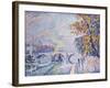 Pont Royal, Autumn; Pont Royal, Automne, 1930-Paul Signac-Framed Giclee Print