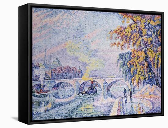 Pont Royal, Autumn-Paul Signac-Framed Stretched Canvas