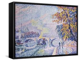 Pont Royal, Autumn-Paul Signac-Framed Stretched Canvas