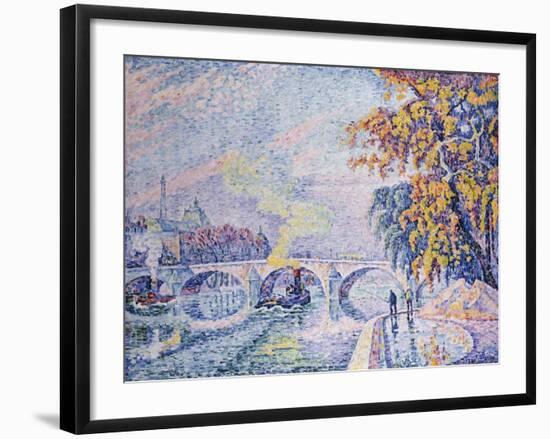 Pont Royal, Autumn-Paul Signac-Framed Giclee Print