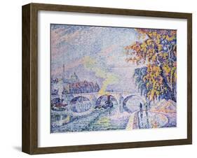 Pont Royal, Autumn-Paul Signac-Framed Giclee Print