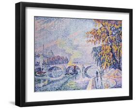 Pont Royal, Autumn-Paul Signac-Framed Giclee Print