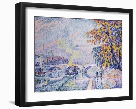 Pont Royal, Autumn-Paul Signac-Framed Giclee Print