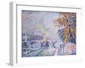 Pont Royal, Autumn-Paul Signac-Framed Giclee Print