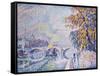 Pont Royal, Autumn-Paul Signac-Framed Stretched Canvas